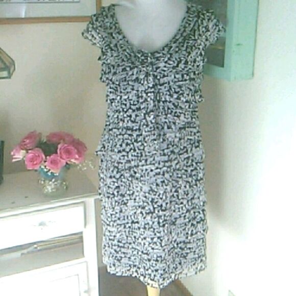 R & K Originals Sheer Layered Dress - Picture 1 of 13